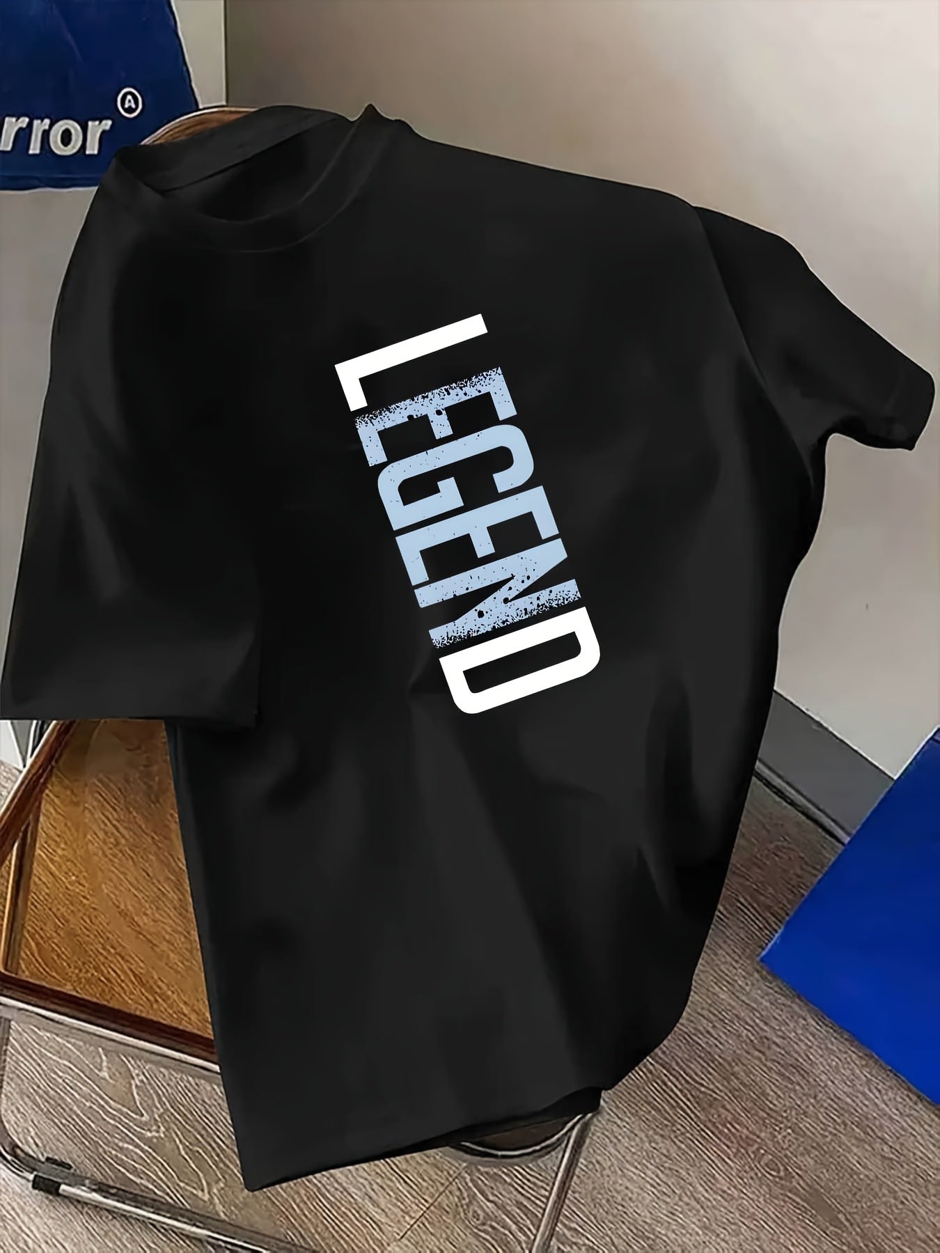 Casual Summer Short-Sleeve T-Shirt for Boys Featuring Uppercase Letters, Suitable for Outdoor Sports in Spring And Summer, Available in Sizes for Ages 5 to 6, 6 to 7, 8 to 10, 12 to 14, And 14 to 16 (Other Additions Are Not for )., for Teenager
