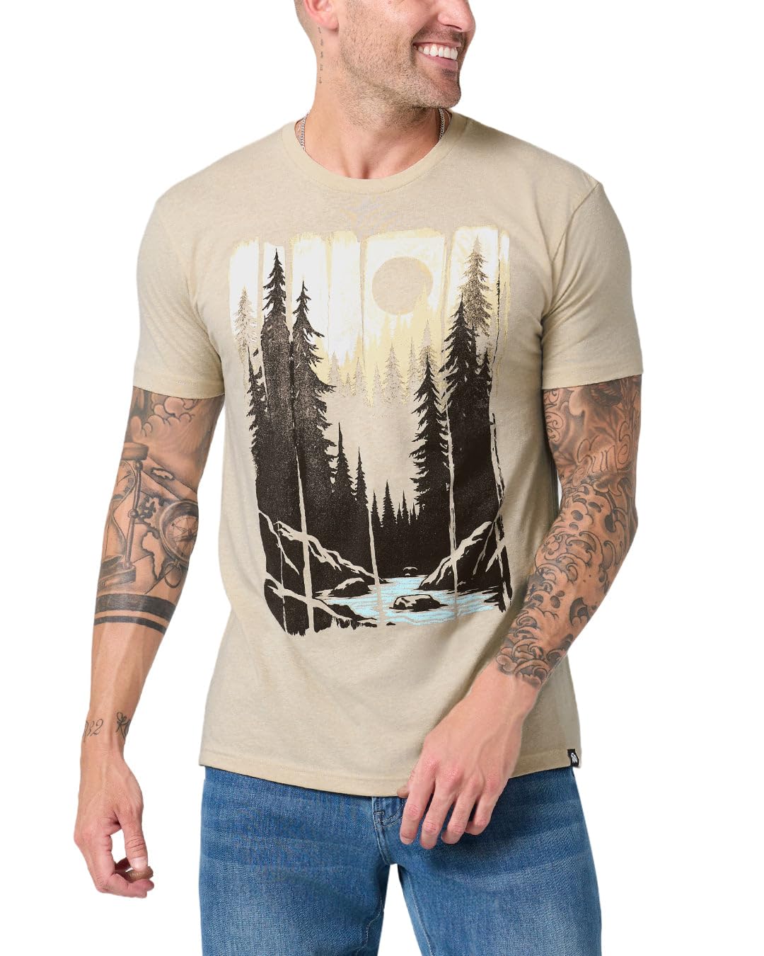 INTO THE AM Men's Graphic T-Shirts S - 4XL Premium Short Sleeve Tees Cool Nature Designs