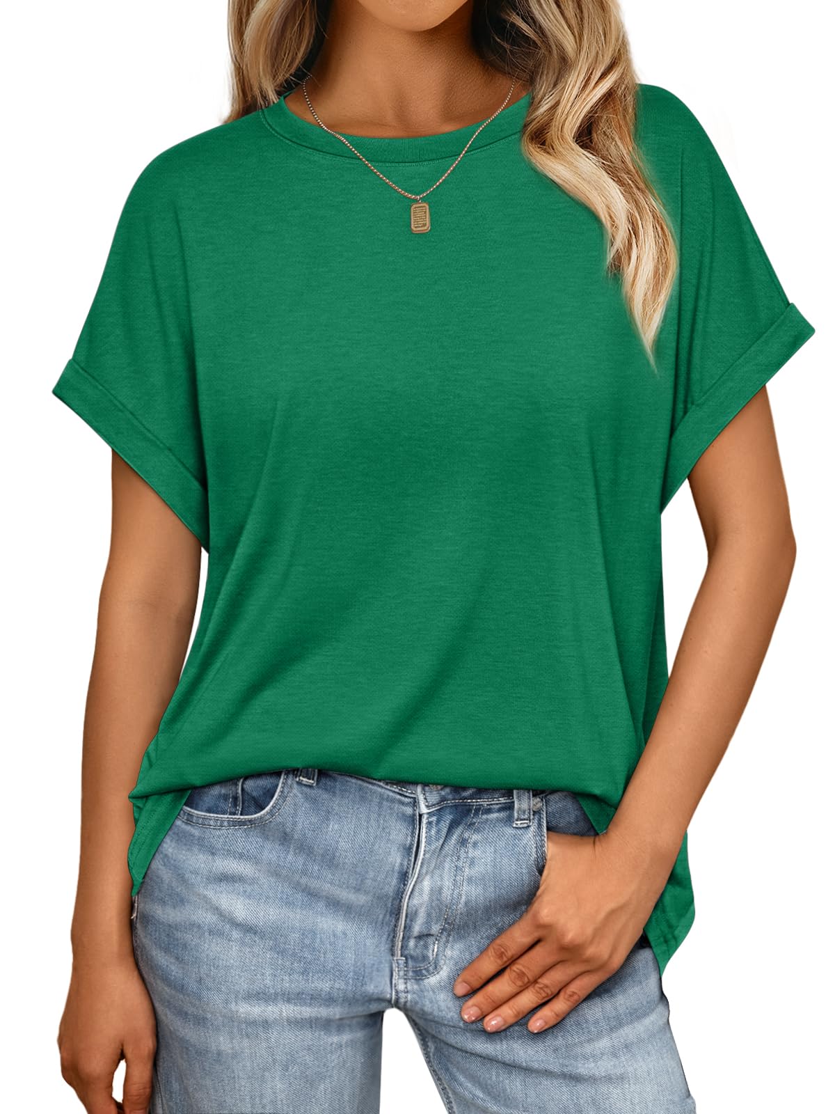 AUTOMET Women's Oversized Short Sleeve T Shirts Casual Summer Everyday Tops