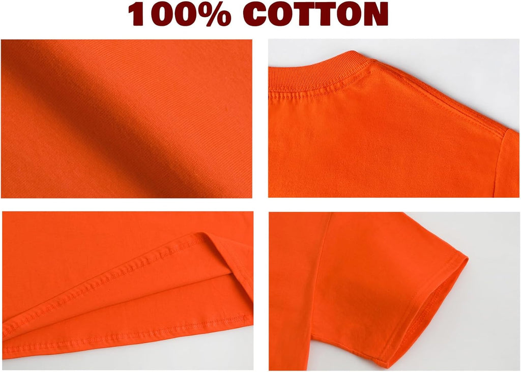 Cotton T Shirt for Men/Women Short Sleeve Crewneck Summer Tops Loose Fit Unisex Basic Tees