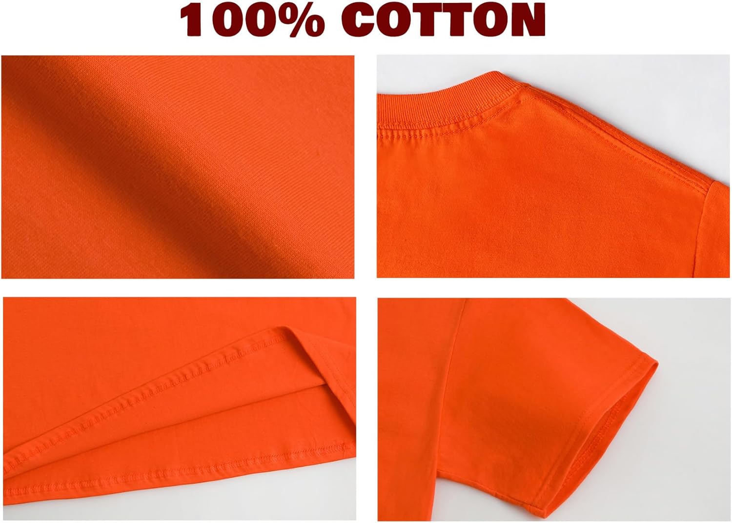 Cotton T Shirt for Men/Women Short Sleeve Crewneck Summer Tops Loose Fit Unisex Basic Tees