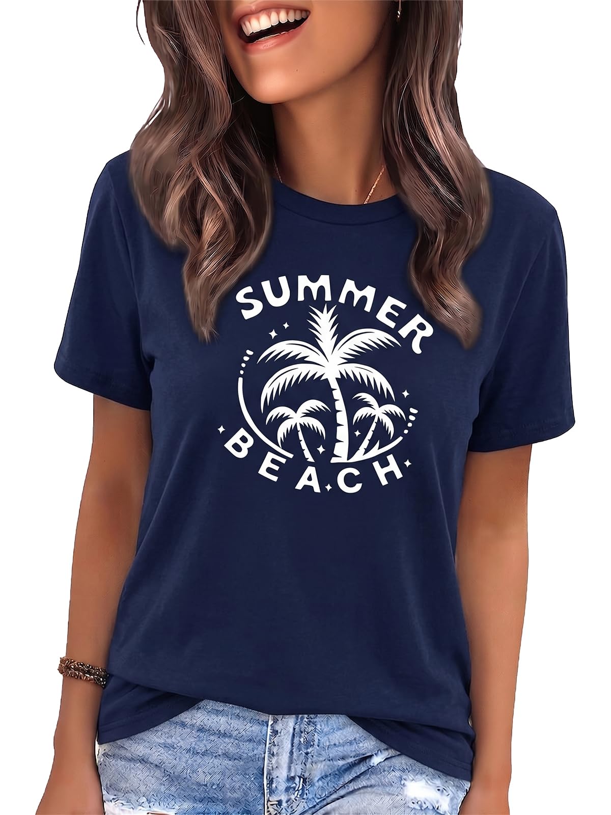 T Shirts for Women Summer Short Sleeve Crewneck Casual Cute Graphic Basic Tees Tops 2026