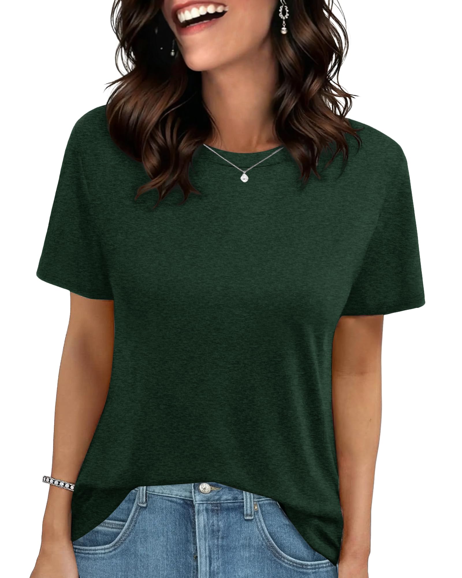 GAYHAY T Shirts for Women - Short Sleeve Spring Summer Tops Soft Basic Tees Beach Vacation Clothes for Casual 2026