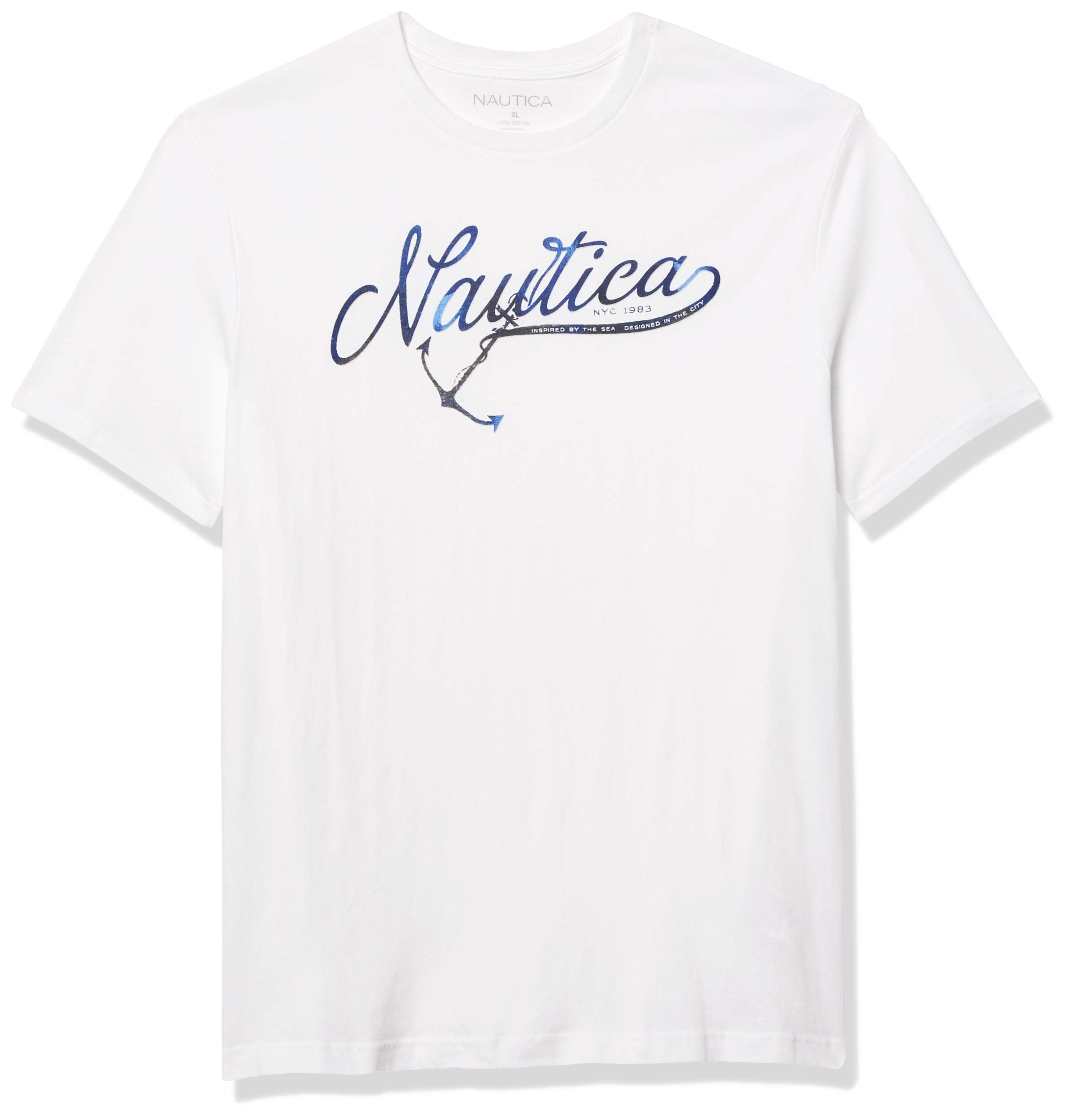 Nautica Men's Short Sleeve 100% Cotton Nautical Series Graphic Tee