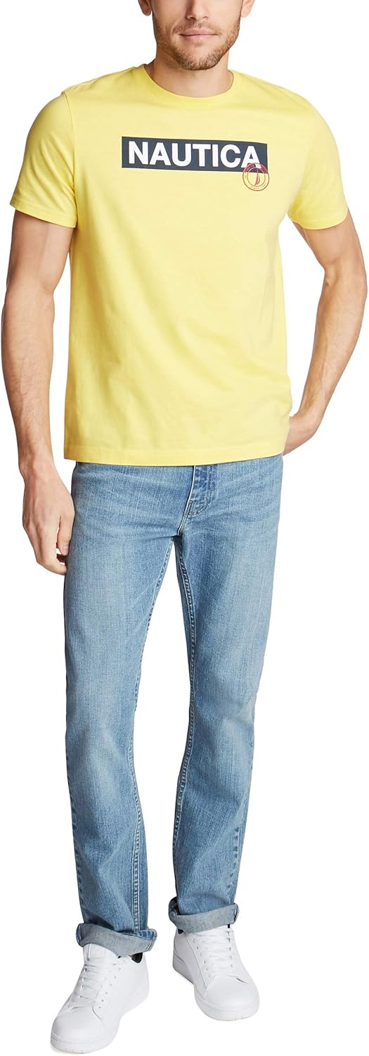 Nautica Men's Short Sleeve 100% Cotton Nautical Series Graphic Tee