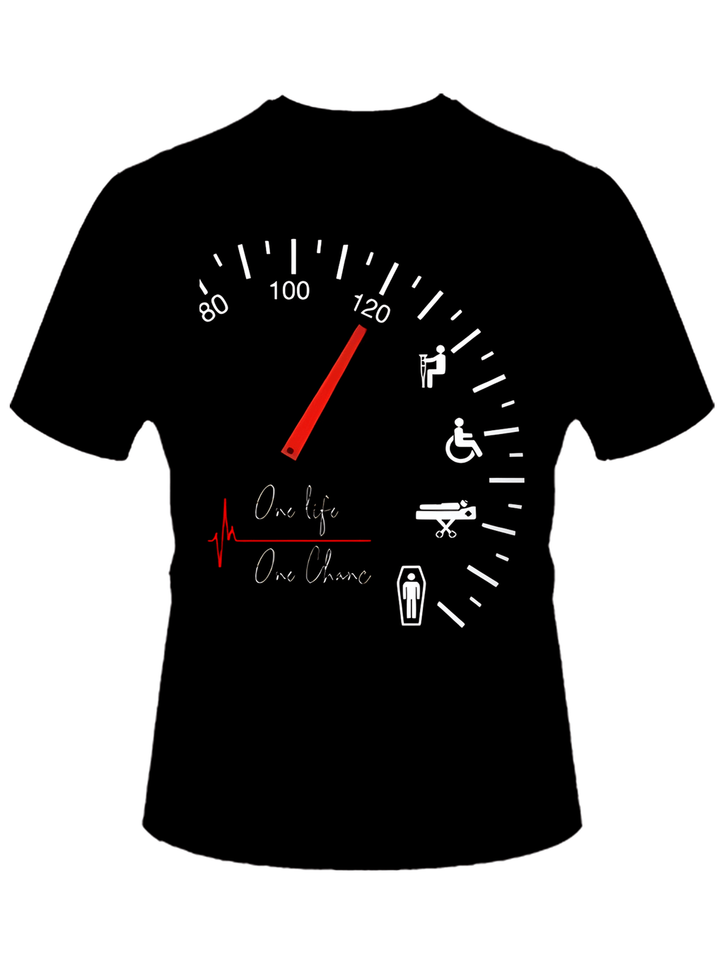 Men's Novelty Car Dashboard Graphic Tee - Casual Black Polyester T-Shirt with 3D Speedometer Print, Round Neck, Short Sleeves - Perfect for Summer Wear, Retro T Shirt