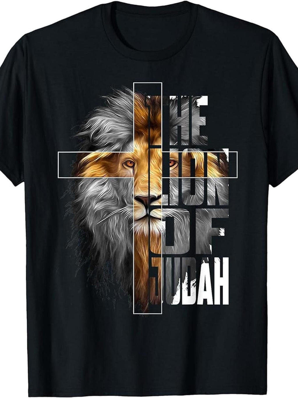 Men'S Crew Neck Short Sleeve Tee | Digital Print Cool Special Niche Lion Of Judah Pattern, High Value Affordable Quality, Skin Friendly, Quick Dry, Sporty Casual, Versatile, Breathable, Lightweight, Moisture Wicking