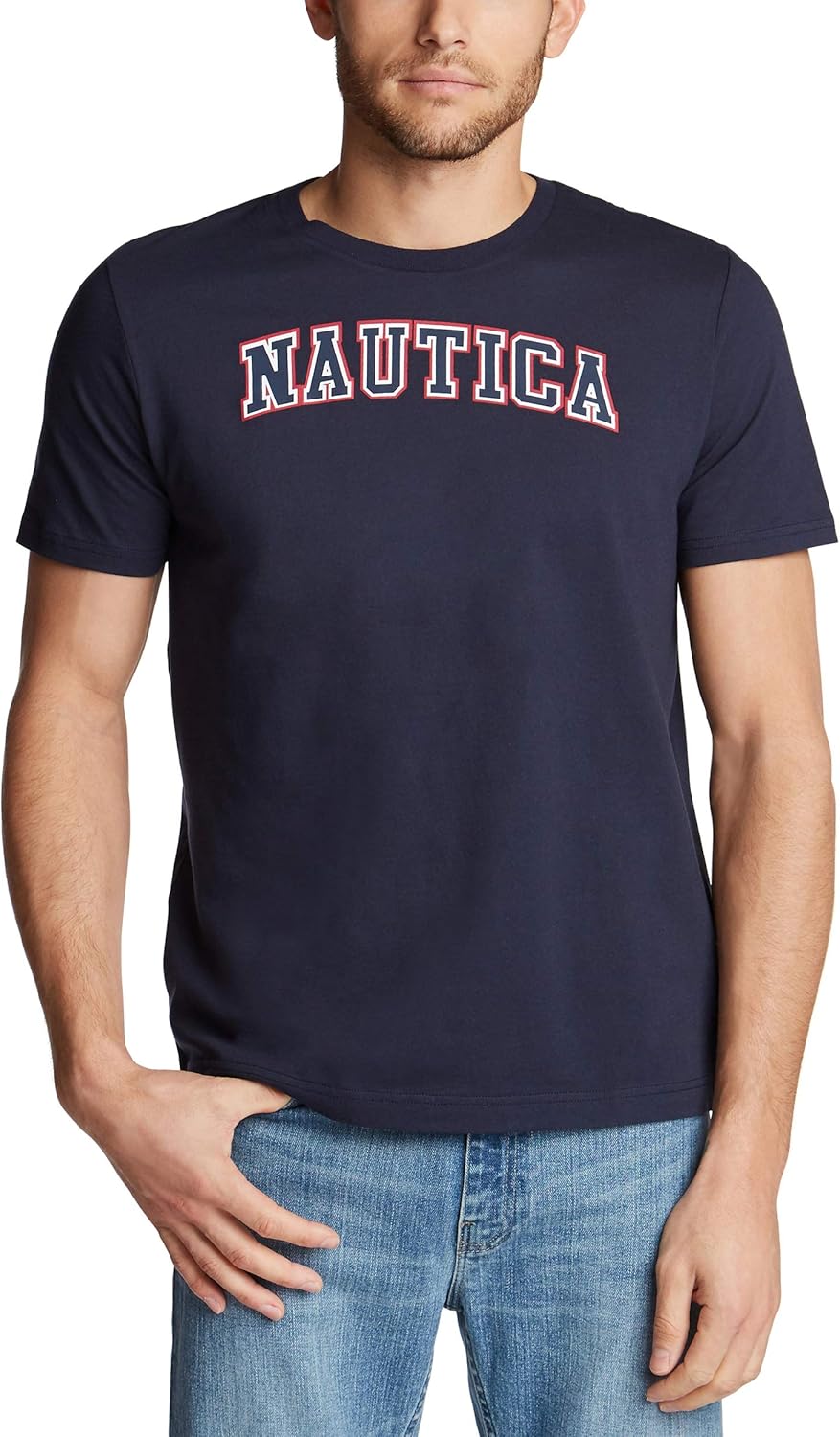 Nautica Men's Short Sleeve 100% Cotton Nautical Series Graphic Tee