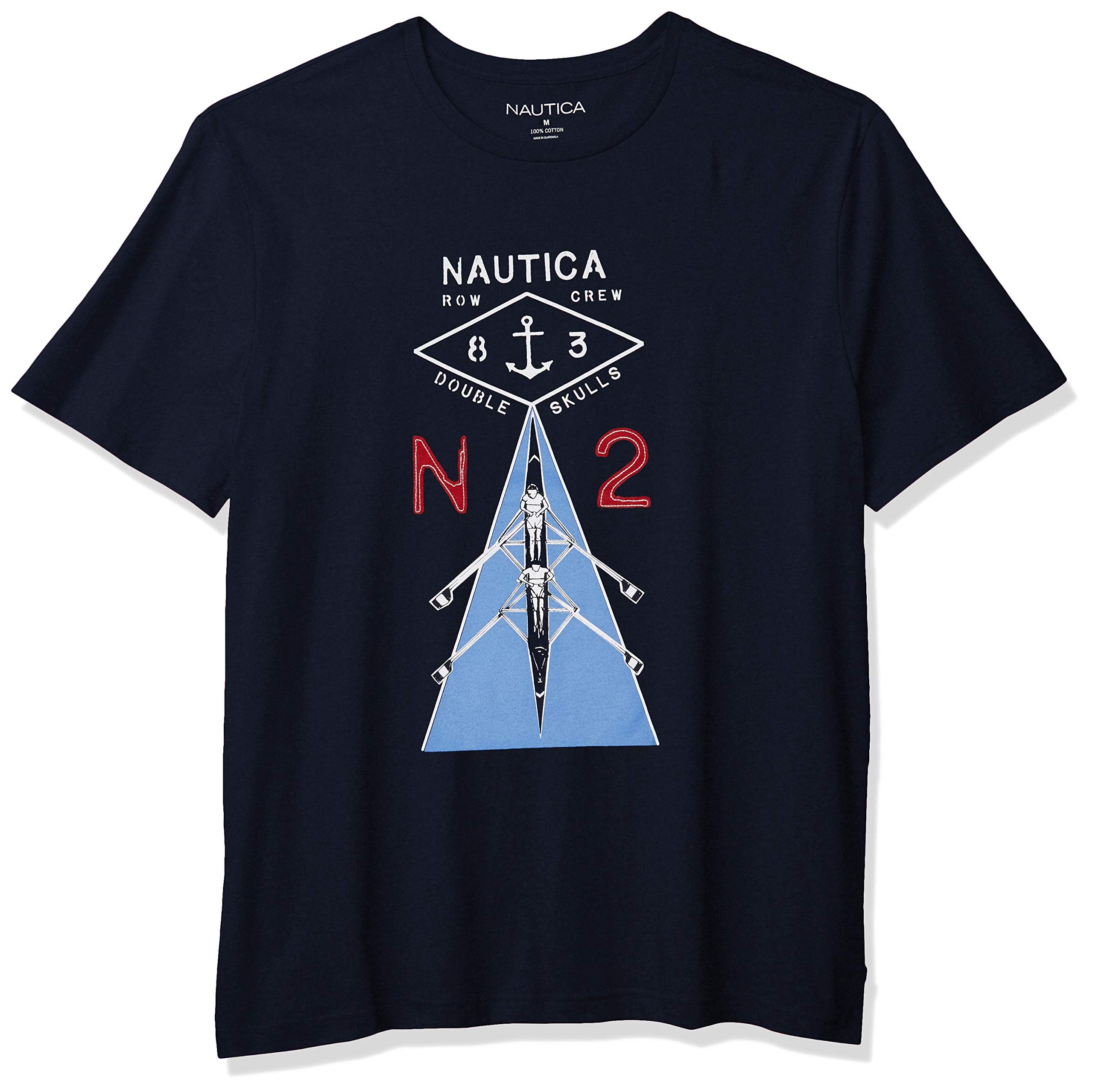 Nautica Men's Short Sleeve 100% Cotton Nautical Series Graphic Tee