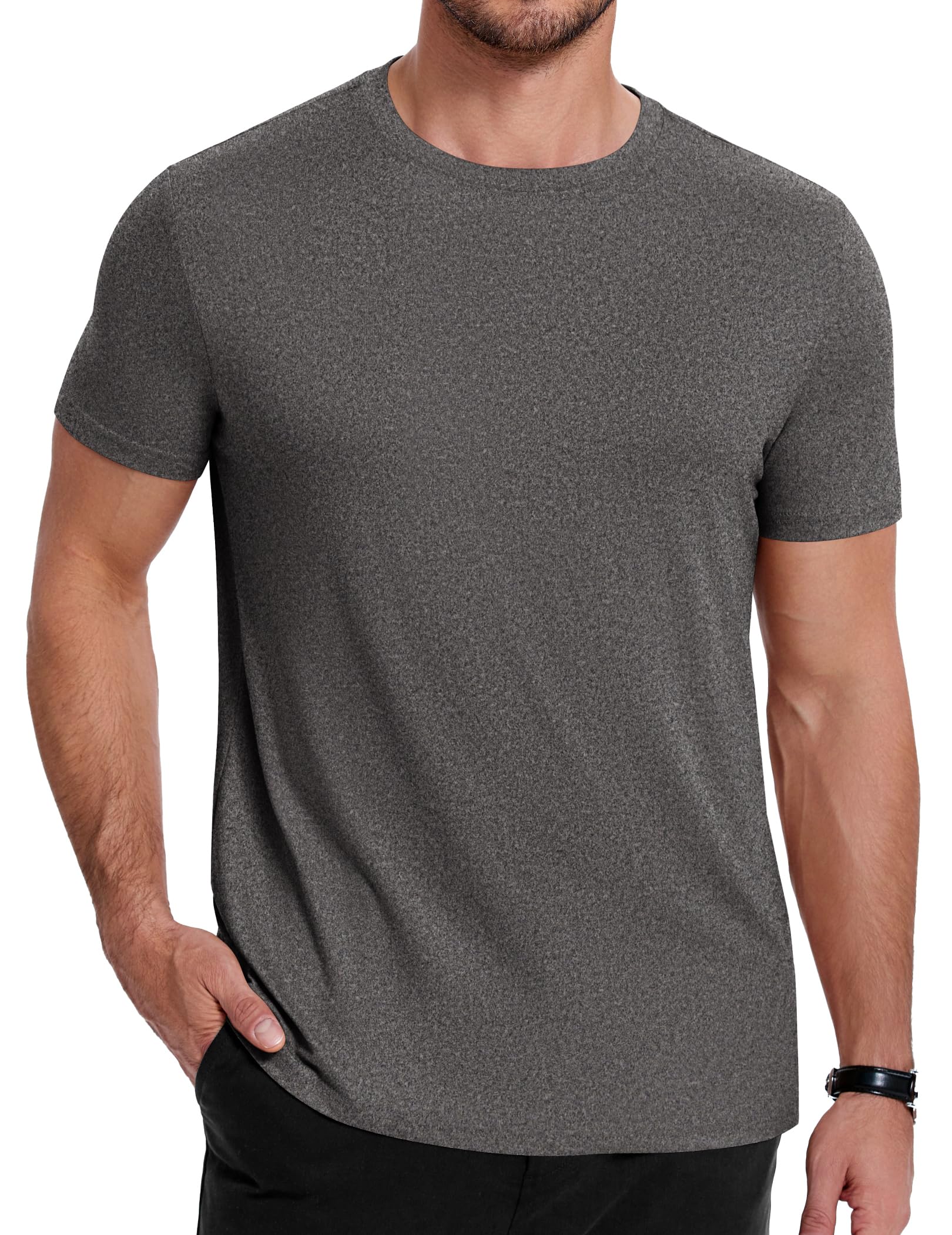 COOFANDY Men's Short Sleeve T-Shirts Crew Neck Casual Summer T Shirts 1-3 Pack Basic Tee Shirt