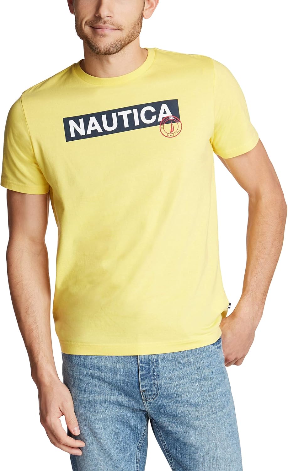 Nautica Men's Short Sleeve 100% Cotton Nautical Series Graphic Tee