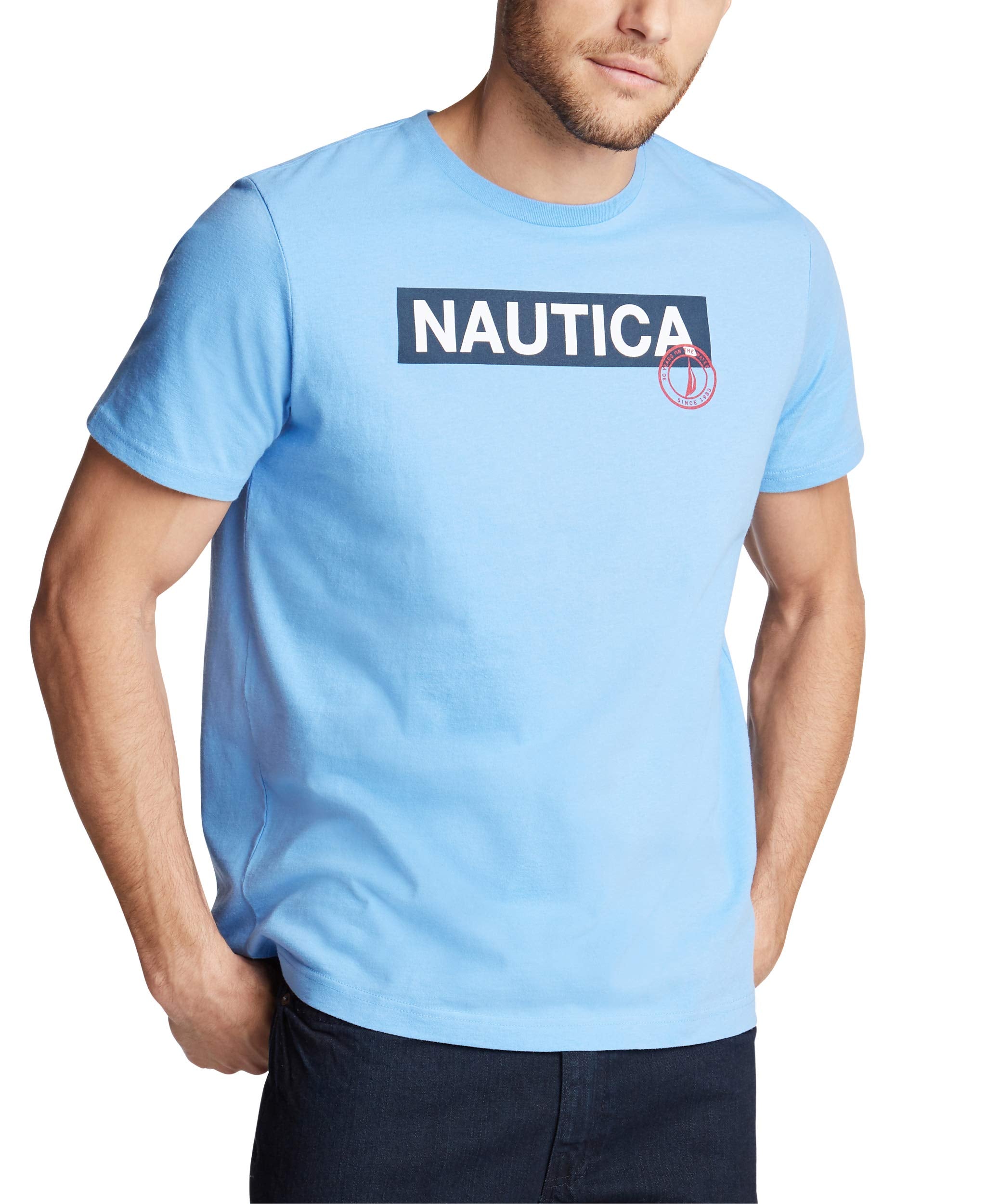Nautica Men's Short Sleeve 100% Cotton Nautical Series Graphic Tee