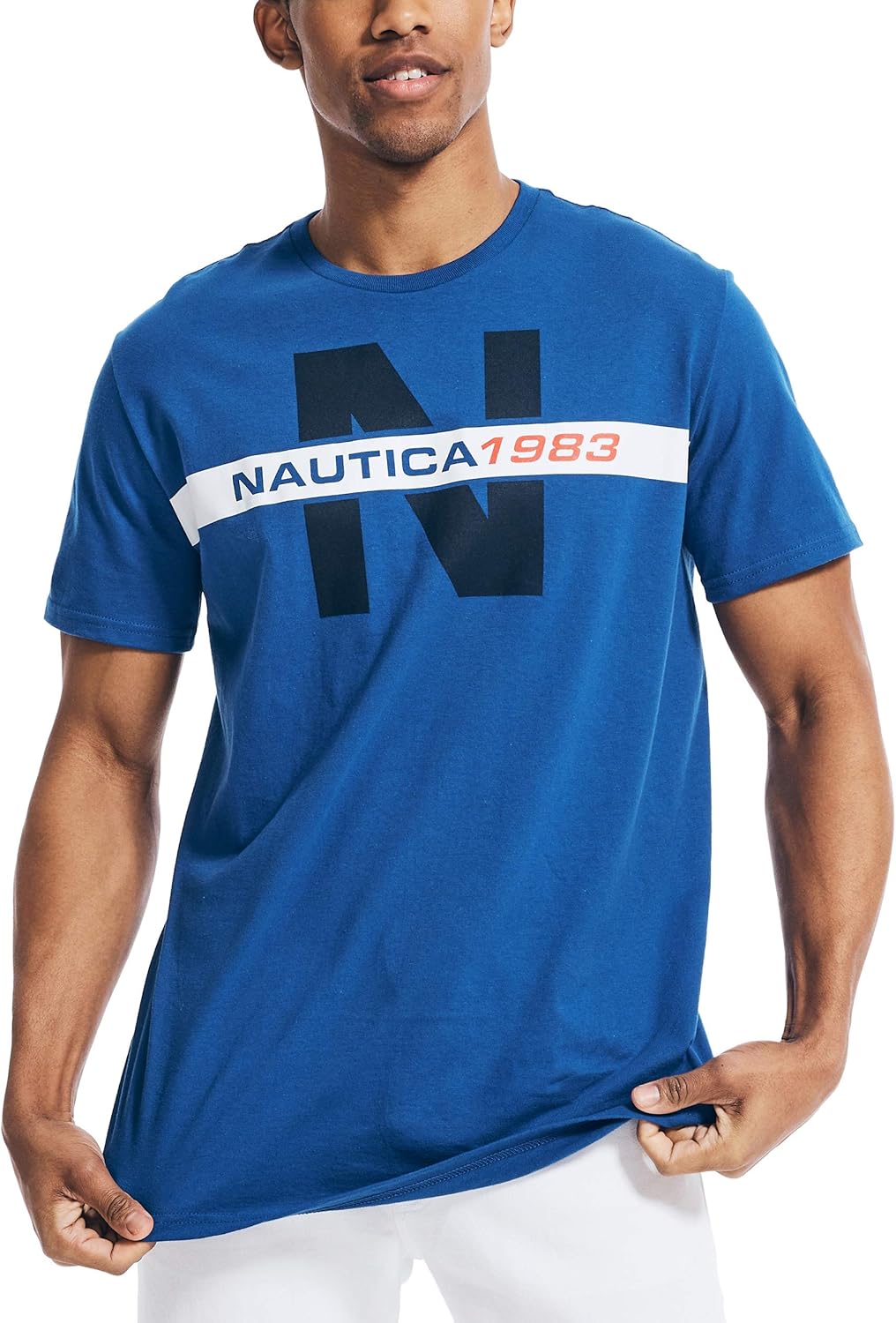 Nautica Men's Short Sleeve 100% Cotton Nautical Series Graphic Tee
