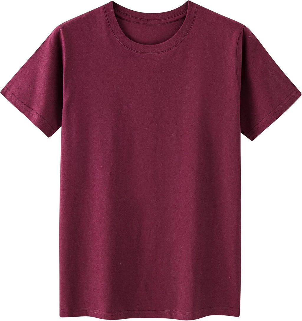 Cotton T Shirt for Men/Women Short Sleeve Crewneck Summer Tops Loose Fit Unisex Basic Tees