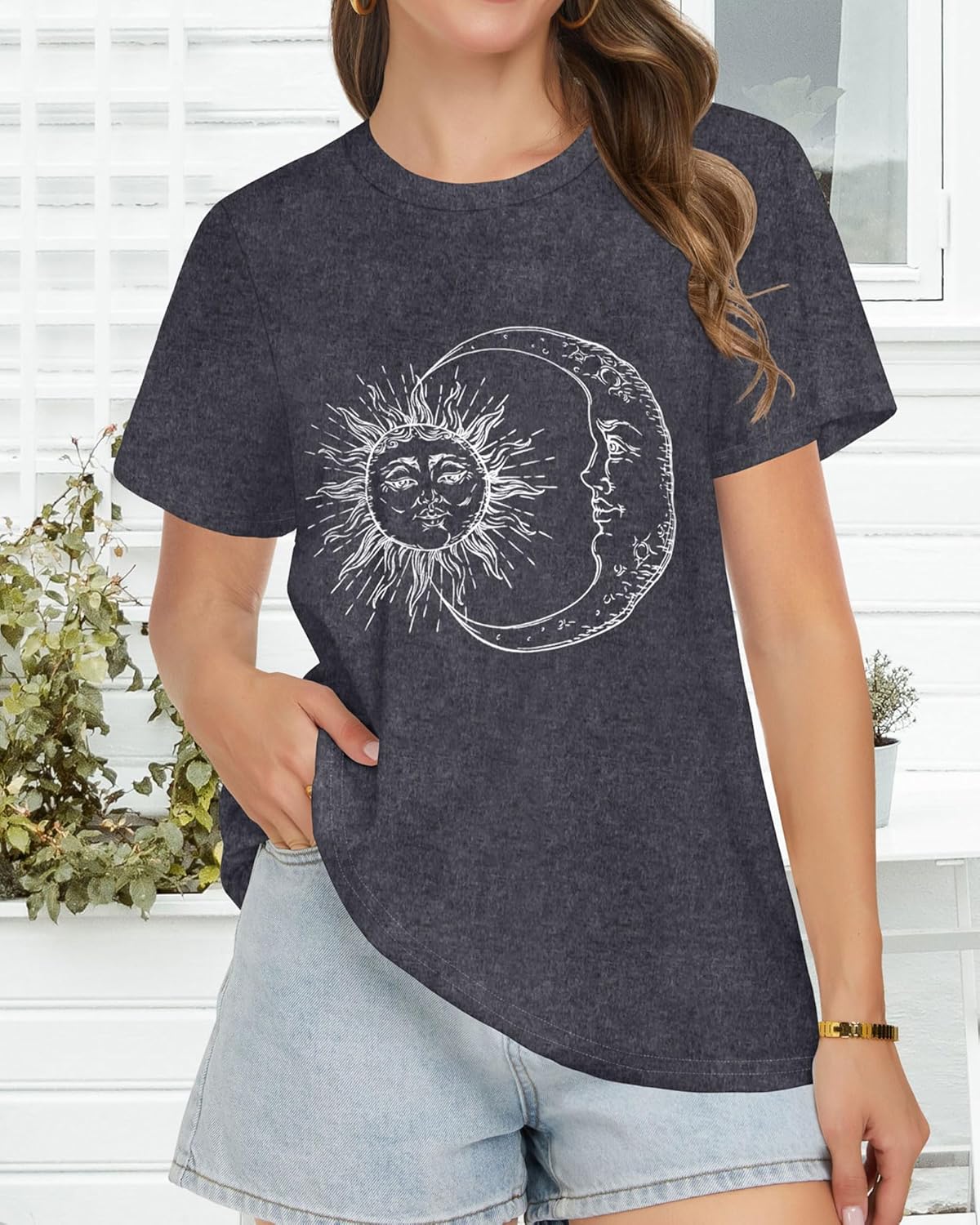 T Shirts for Women Summer Short Sleeve Crewneck Casual Cute Graphic Basic Tees Tops 2026