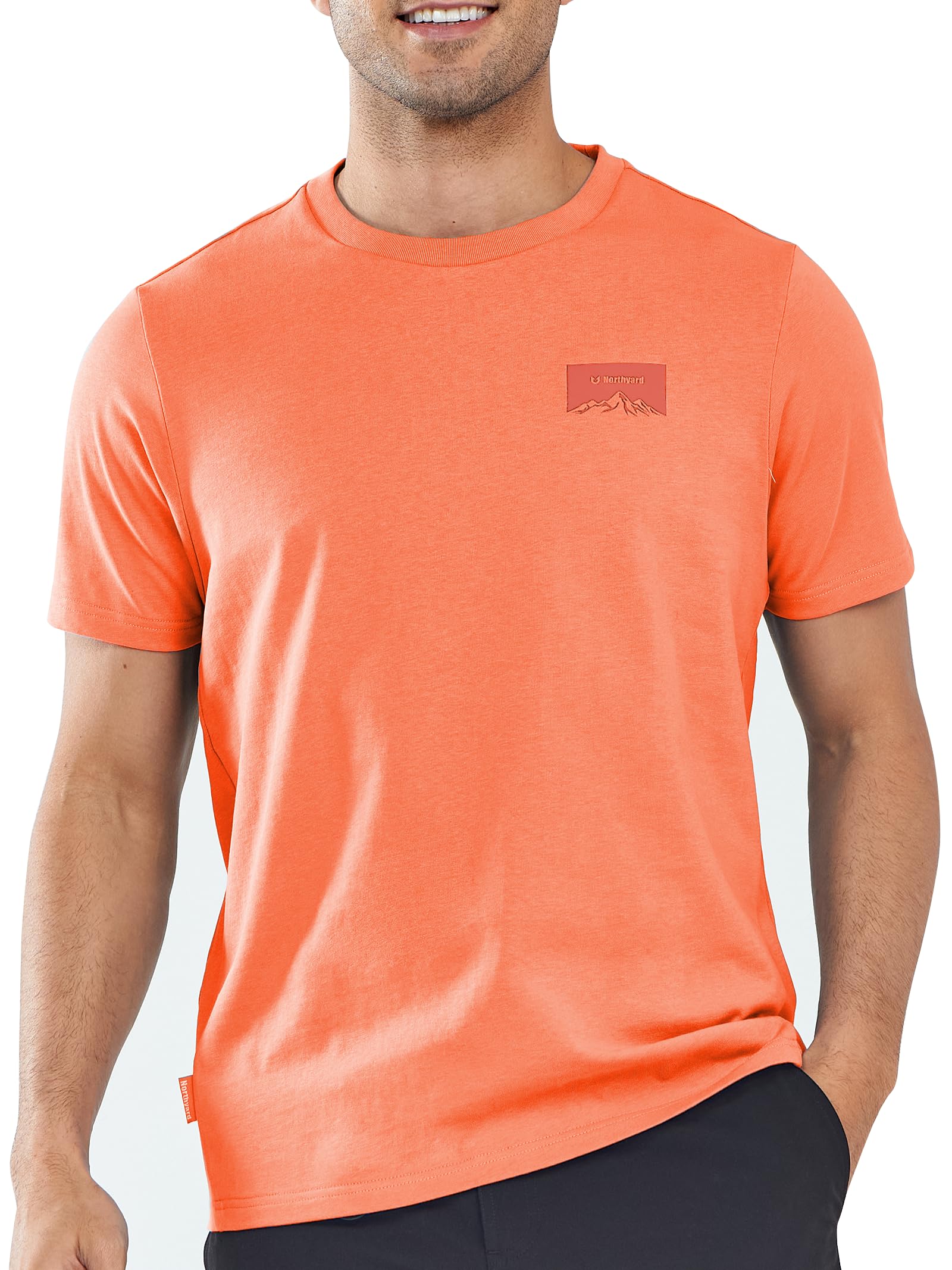 NORTHYARD Men's Heavyweight Cotton T-Shirts Casual Crewneck Short Sleeve Graphic Shirts for Men