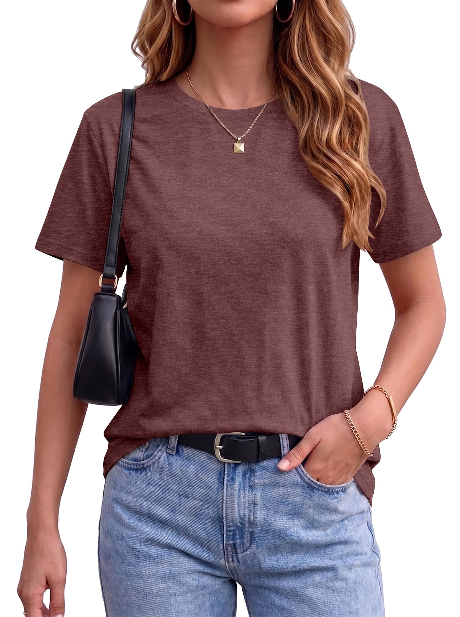 T Shirts for Women Summer Short Sleeve Crewneck Casual Cute Graphic Basic Tees Tops 2026