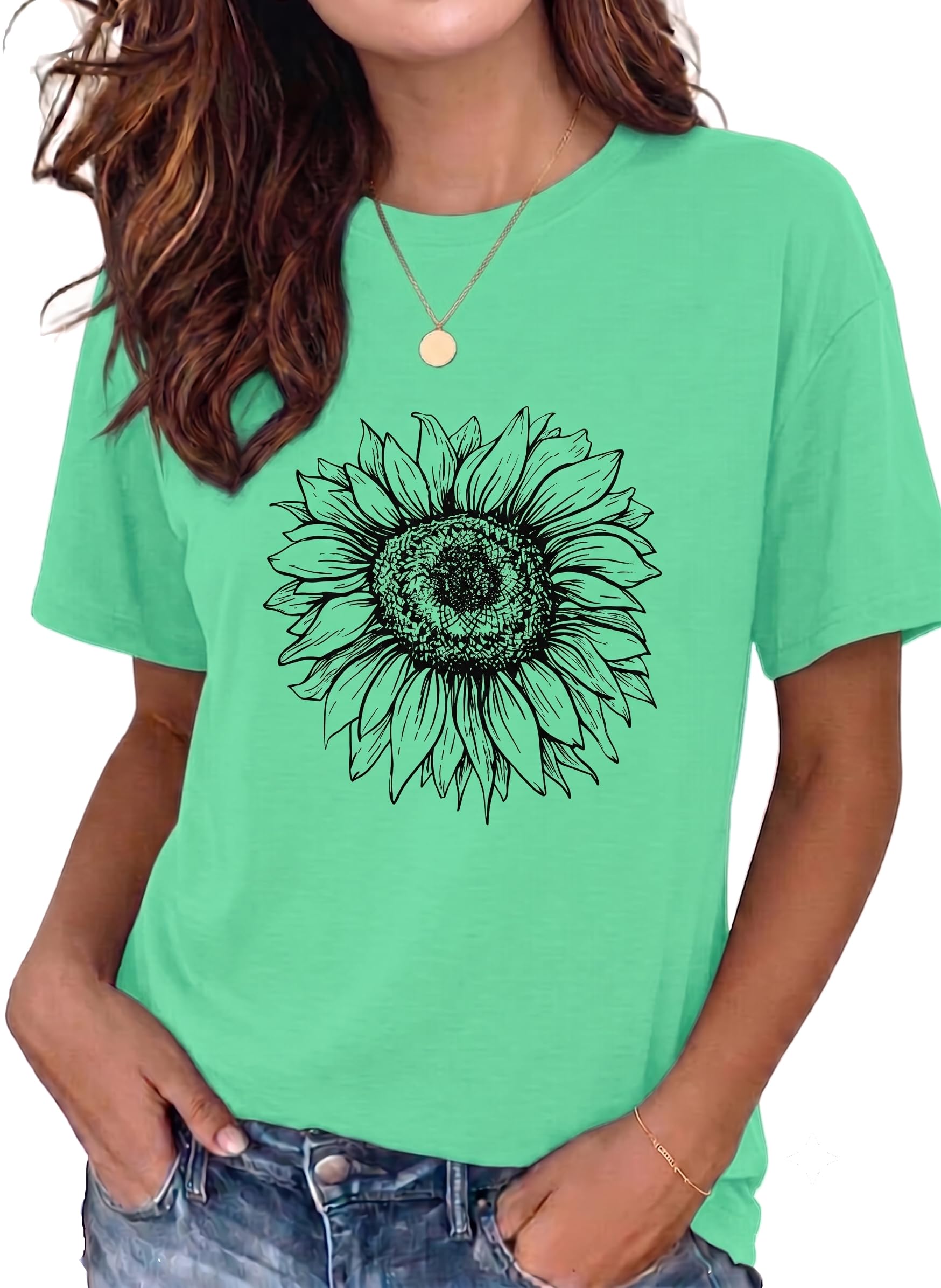 T Shirts for Women Summer Short Sleeve Crewneck Casual Cute Graphic Basic Tees Tops 2026