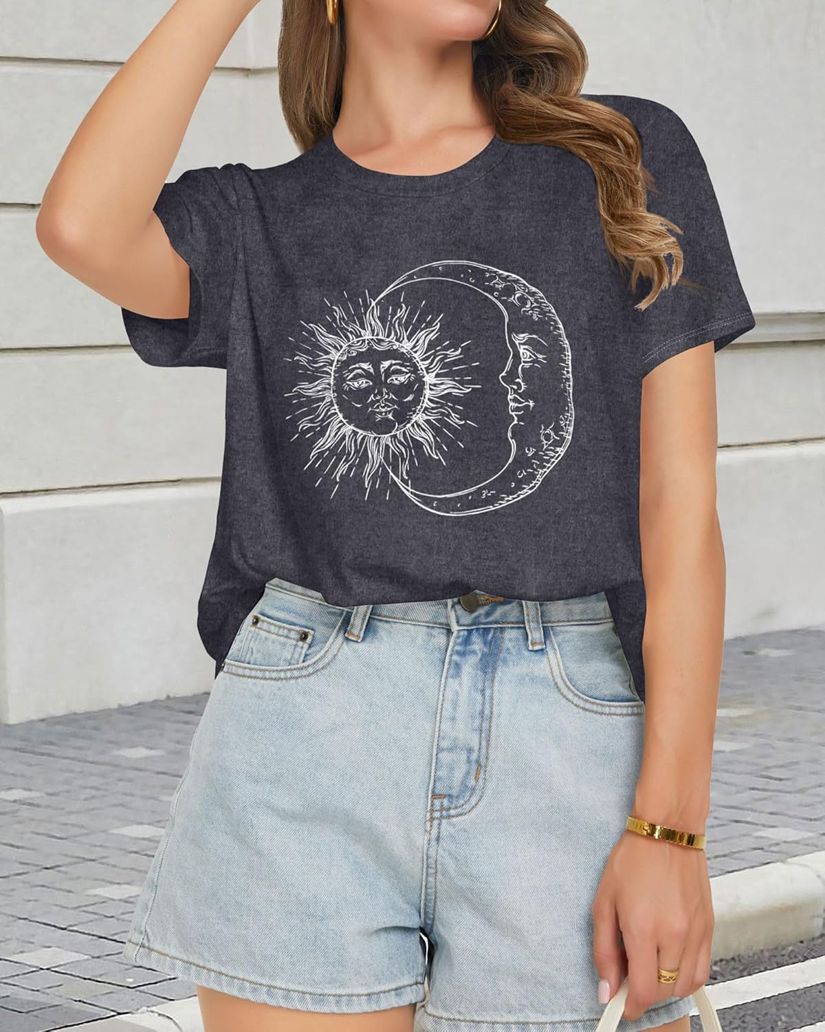 T Shirts for Women Summer Short Sleeve Crewneck Casual Cute Graphic Basic Tees Tops 2026