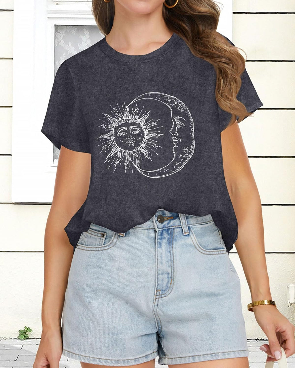 T Shirts for Women Summer Short Sleeve Crewneck Casual Cute Graphic Basic Tees Tops 2026