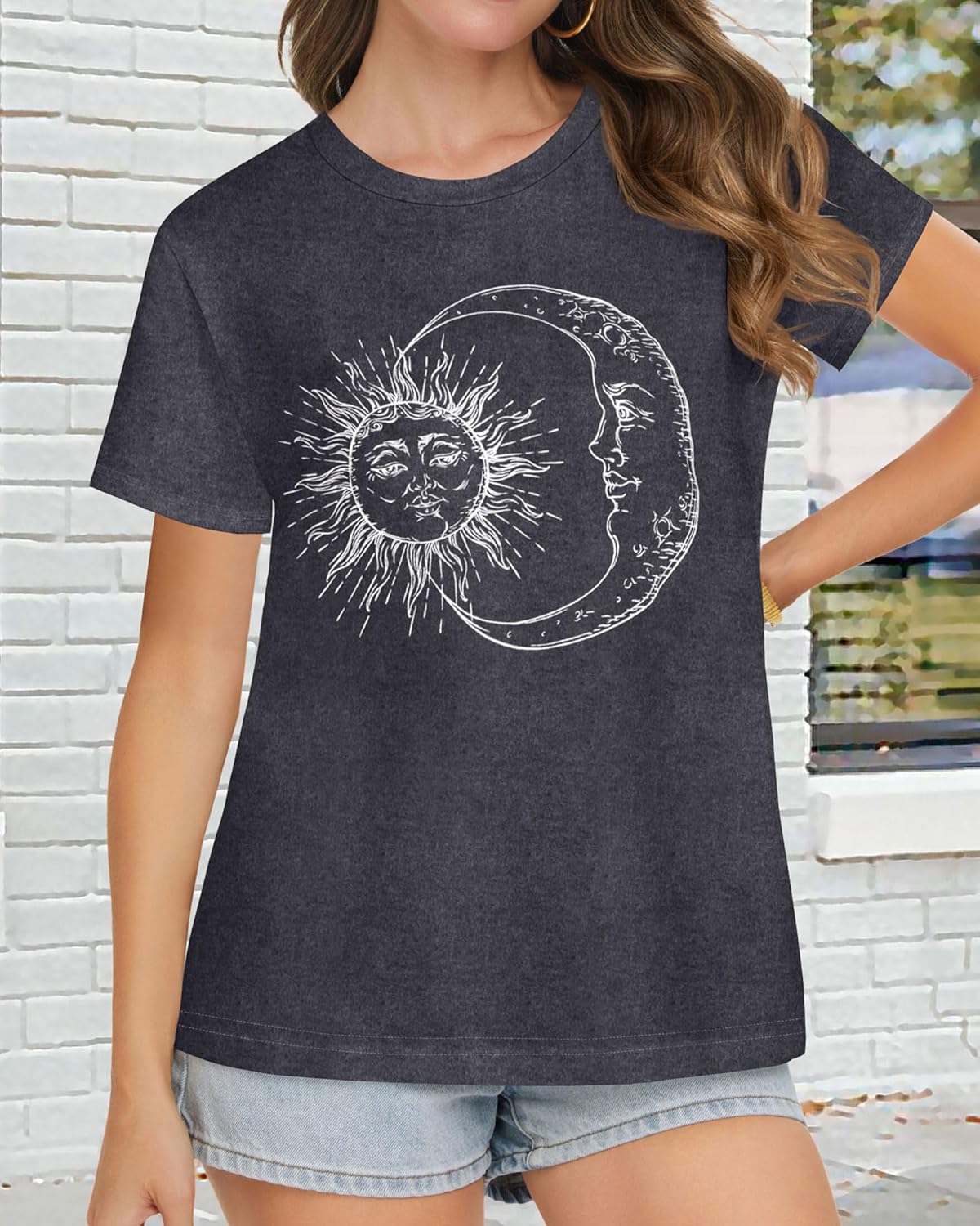 T Shirts for Women Summer Short Sleeve Crewneck Casual Cute Graphic Basic Tees Tops 2026