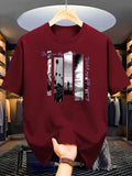 Print Casual Athletic Outdoor Men'S Short Sleeve T-Shirt Summer Men'S Top