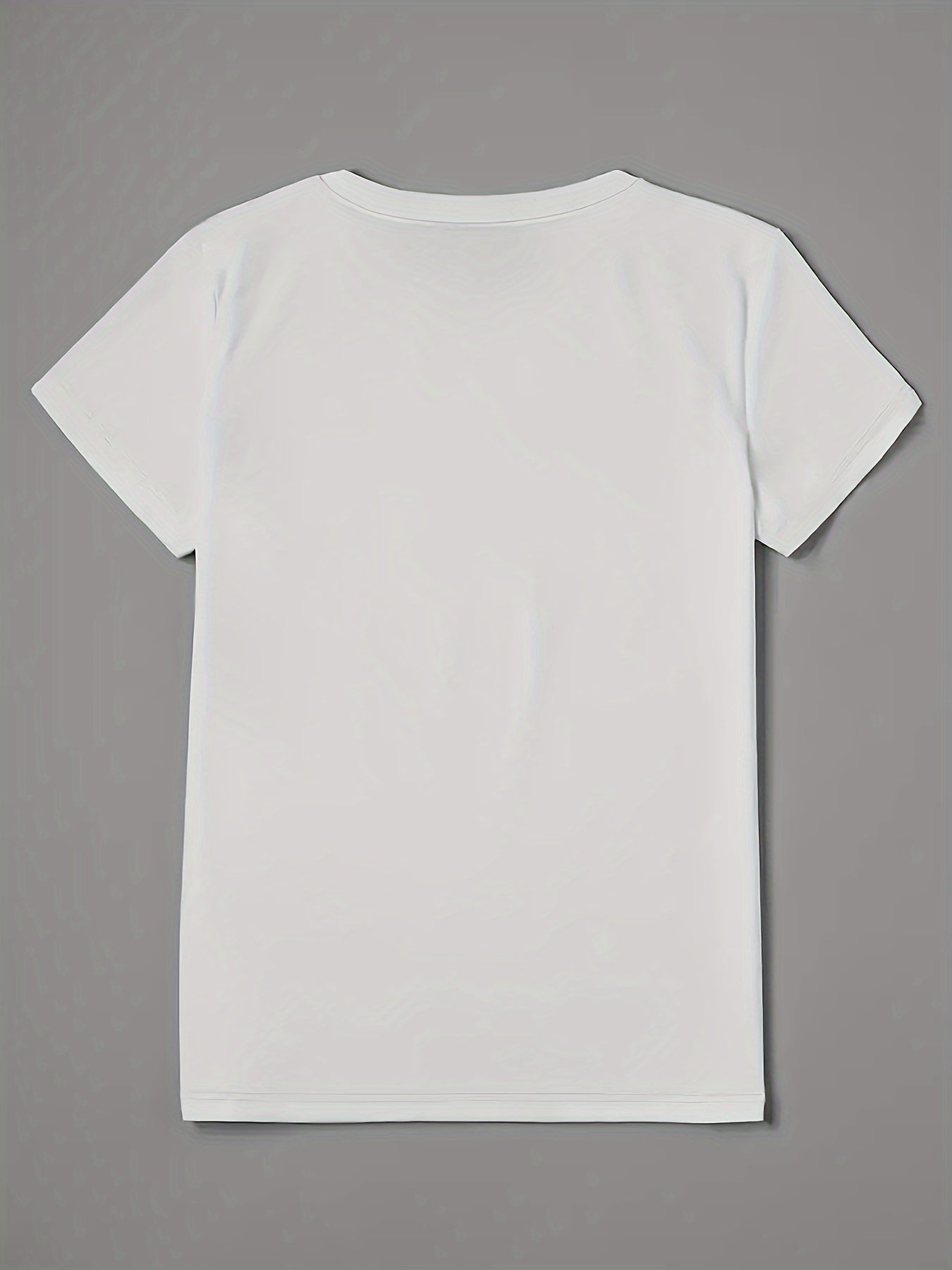 Women'S Short-Sleeve Top with a Round Neck Featuring a Stylish Print of Christmas Lights And Bows