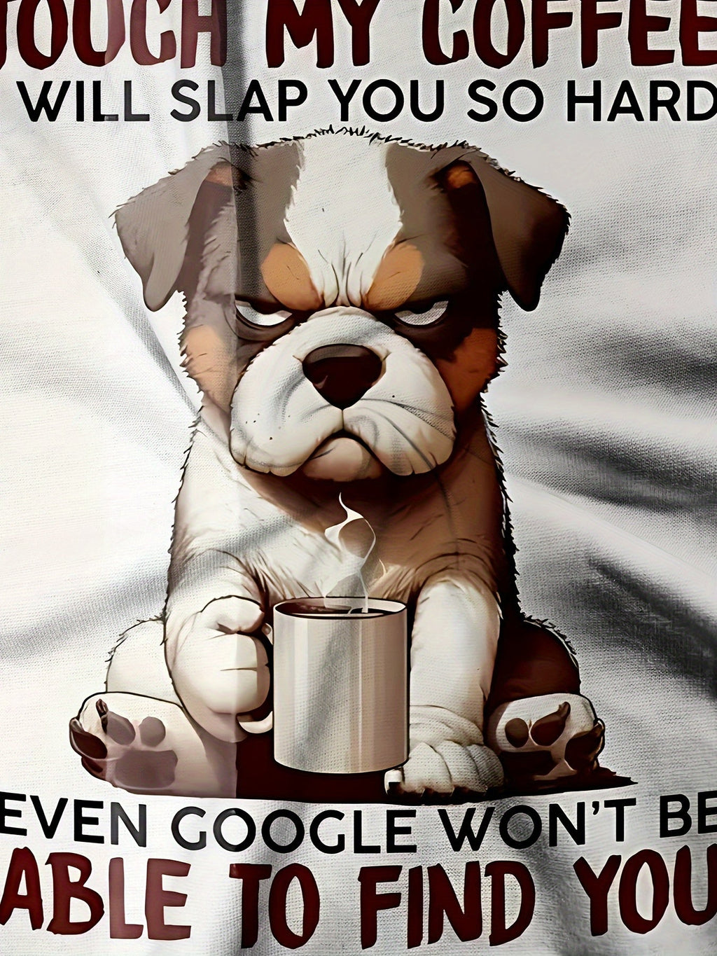 Men'S Fashion 3D Funny Dog Pattern Shirt, Comfortable Crew Neck Short Sleeve Casual Top, Polyester Knit Fabric, Slightly Elastic, Regular Fit, Summer Shirt, Heat Transfer - White, Plus Size