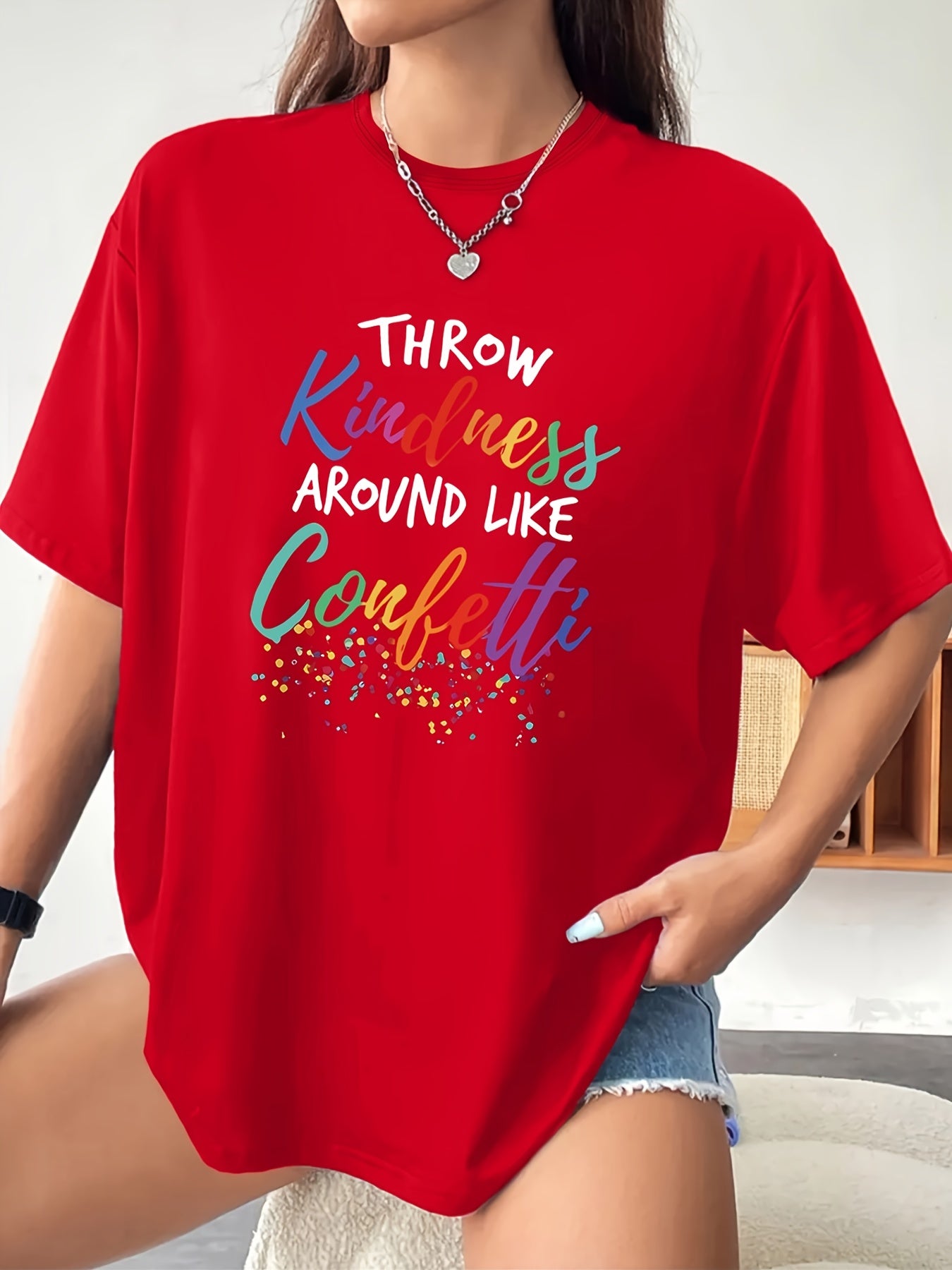 Plus-Size Women'S Printed Casual T-Shirt