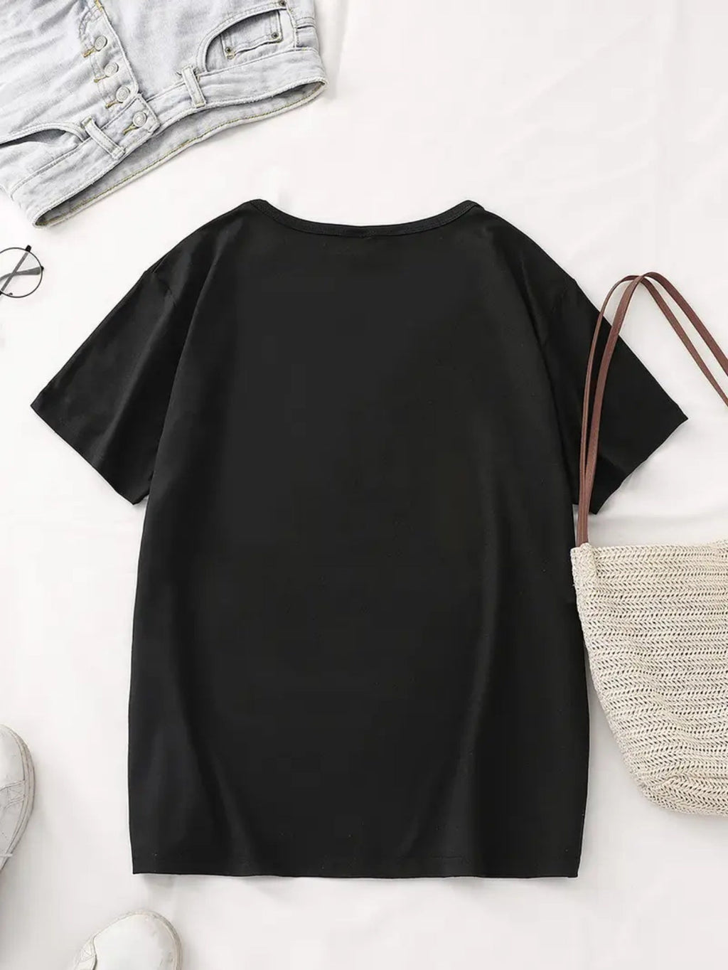 Battles Fashion Women'S Colorful Letter Book Pattern Printed Round Neck T-Shirt, Casual Short-Sleeve Top for Spring And Summer, Women'S Clothing