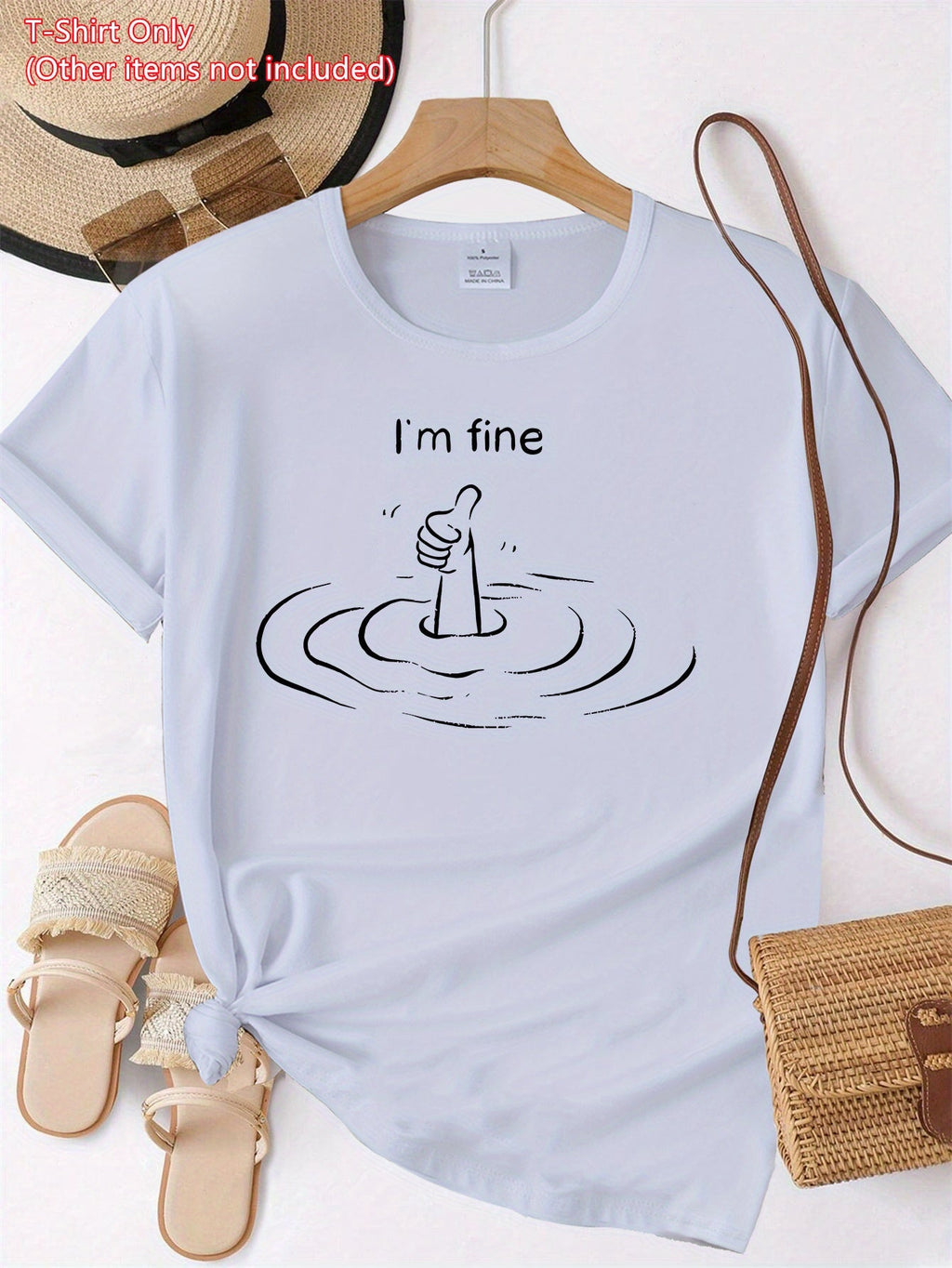 Women' S I M Fine Printed T- Shirt, Short Sleeve Crew Neck Casual Top for Summer& Spring, Women' S Clothing
