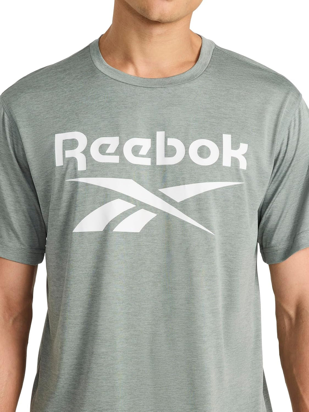 Reebok Men's Byron Short Sleeve Crewneck T-Shirt, Standard Fit, Lightweight Poly Fabric