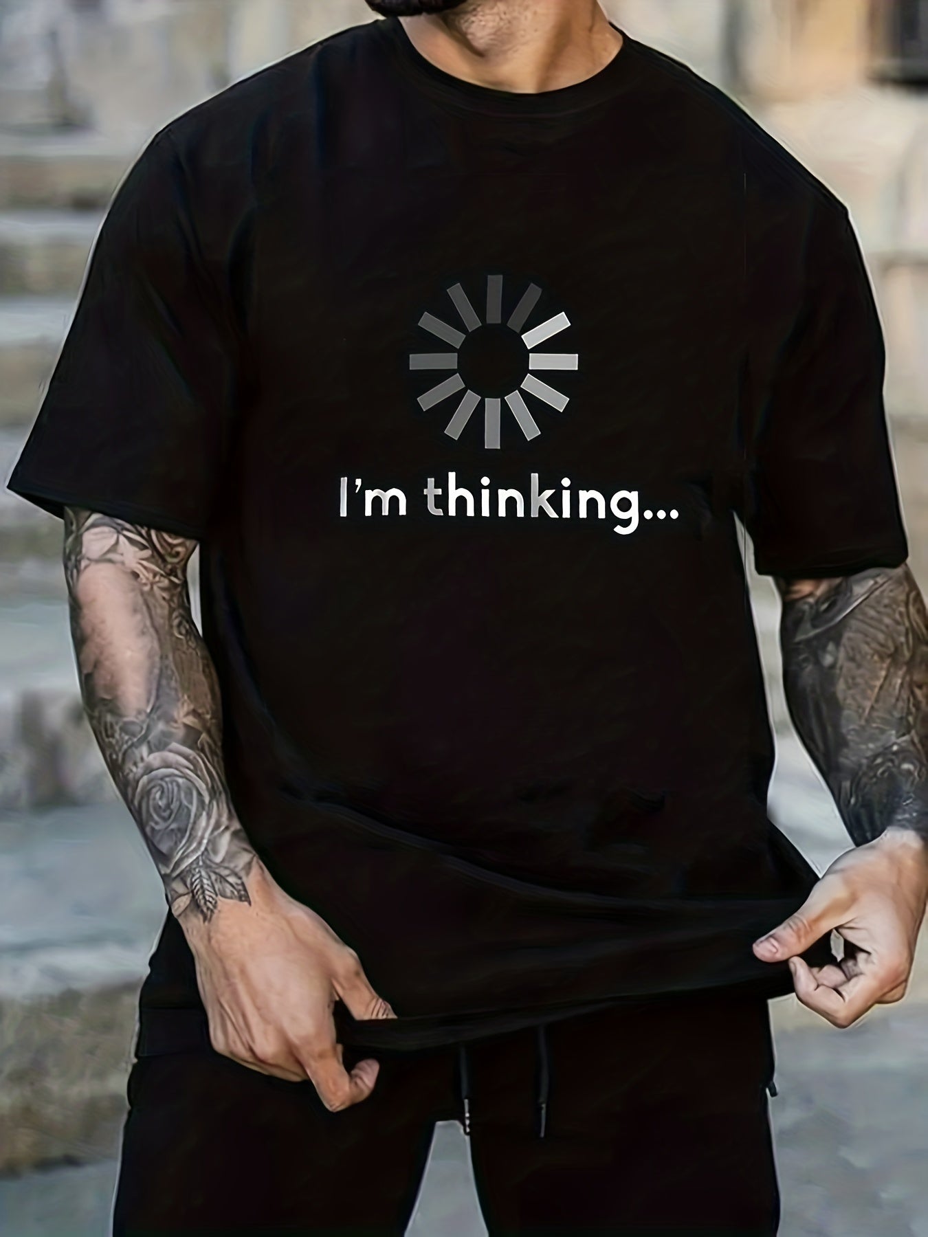 Loading... Thinking Men's Trendy Short-Sleeve T-Shirt