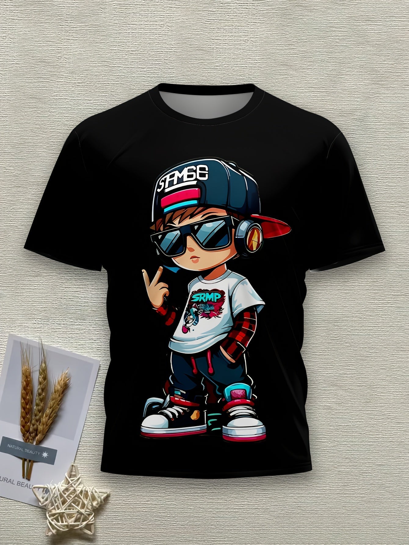 ' Novelty T-Shirt 3D Digital Print Short Sleeve