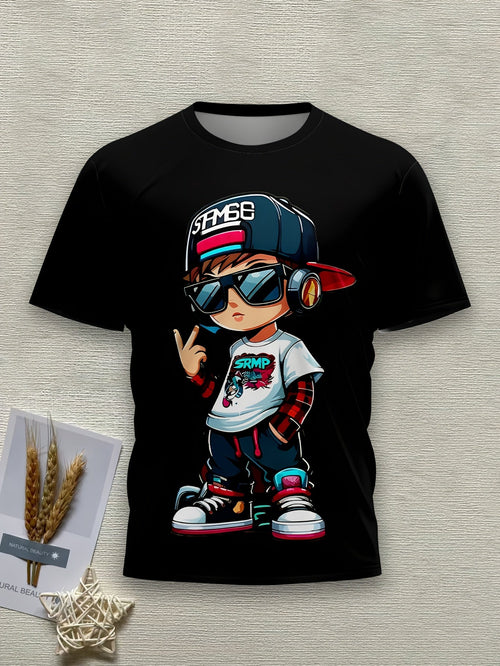' Novelty T-Shirt 3D Digital Print Short Sleeve