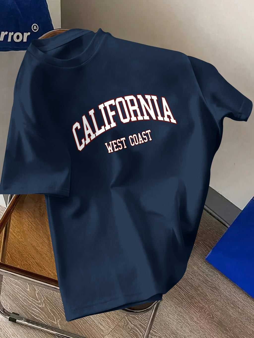 Men'S California West Coast Letter Print Casual Short-Sleeve T-Shirt, Selected by Xiangpan Ming