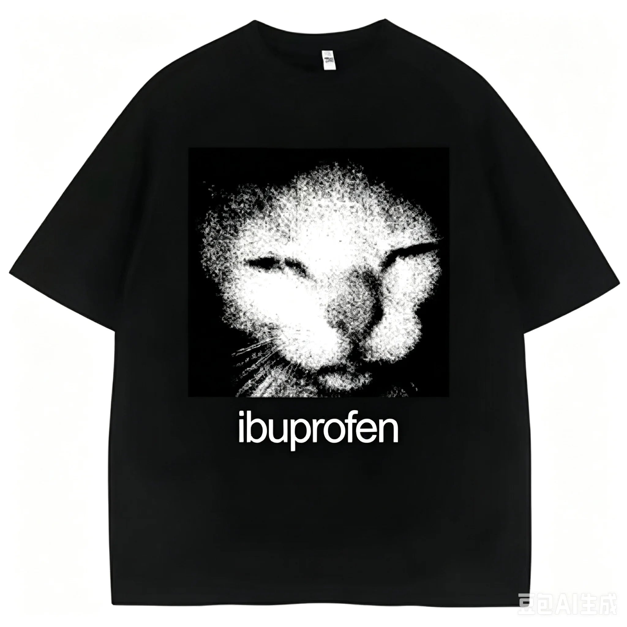Men Women 2026 Vintage Ibuprofen Cat Meme Graphic T Shirt Oversized Y2K Streetwear Soft Casual Humor Funny Tees Daily Fashion Tops