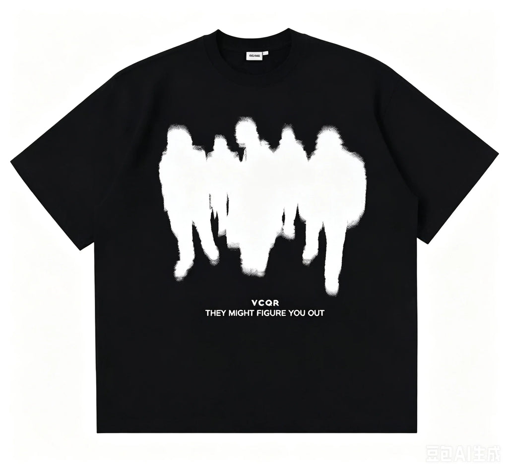 Unisex Blurry Figure Graphic T Shirt Fashion YCOA Letter Print Crew Neck Short Sleeve Casual Tee Streetwear Style For Men Women Tops