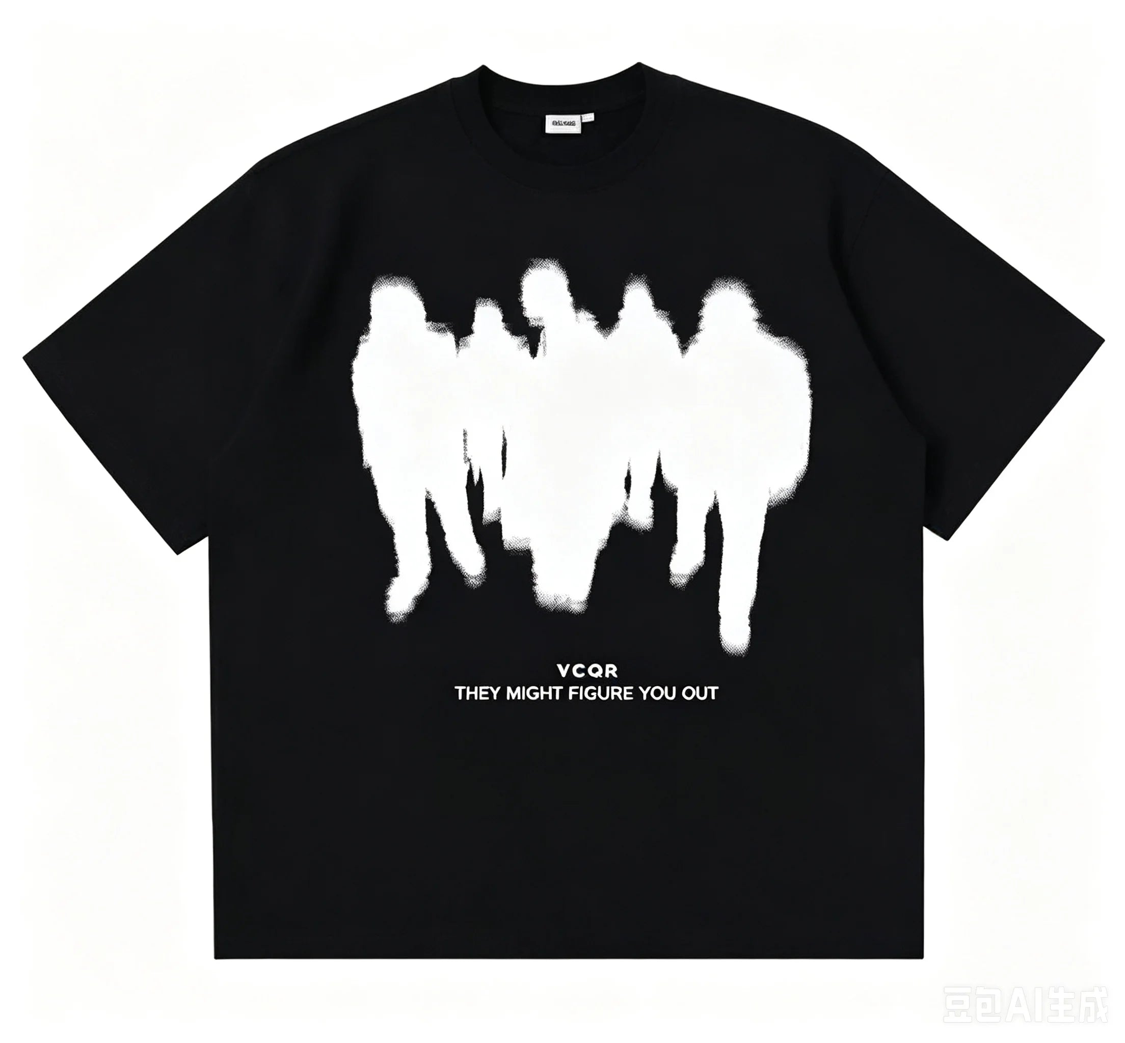 Unisex Blurry Figure Graphic T Shirt Fashion YCOA Letter Print Crew Neck Short Sleeve Casual Tee Streetwear Style For Men Women Tops