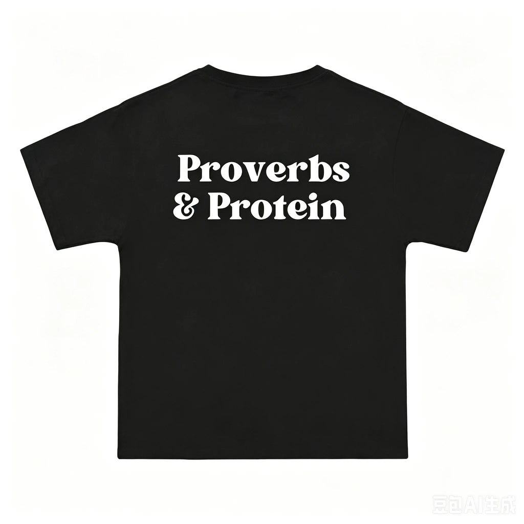 Unisex Christian Weightlifter Graphic T Shirt Proverbs and Protein Print Casual Short Sleeve Gym Pump Cover Workout Fitness Tees Tops