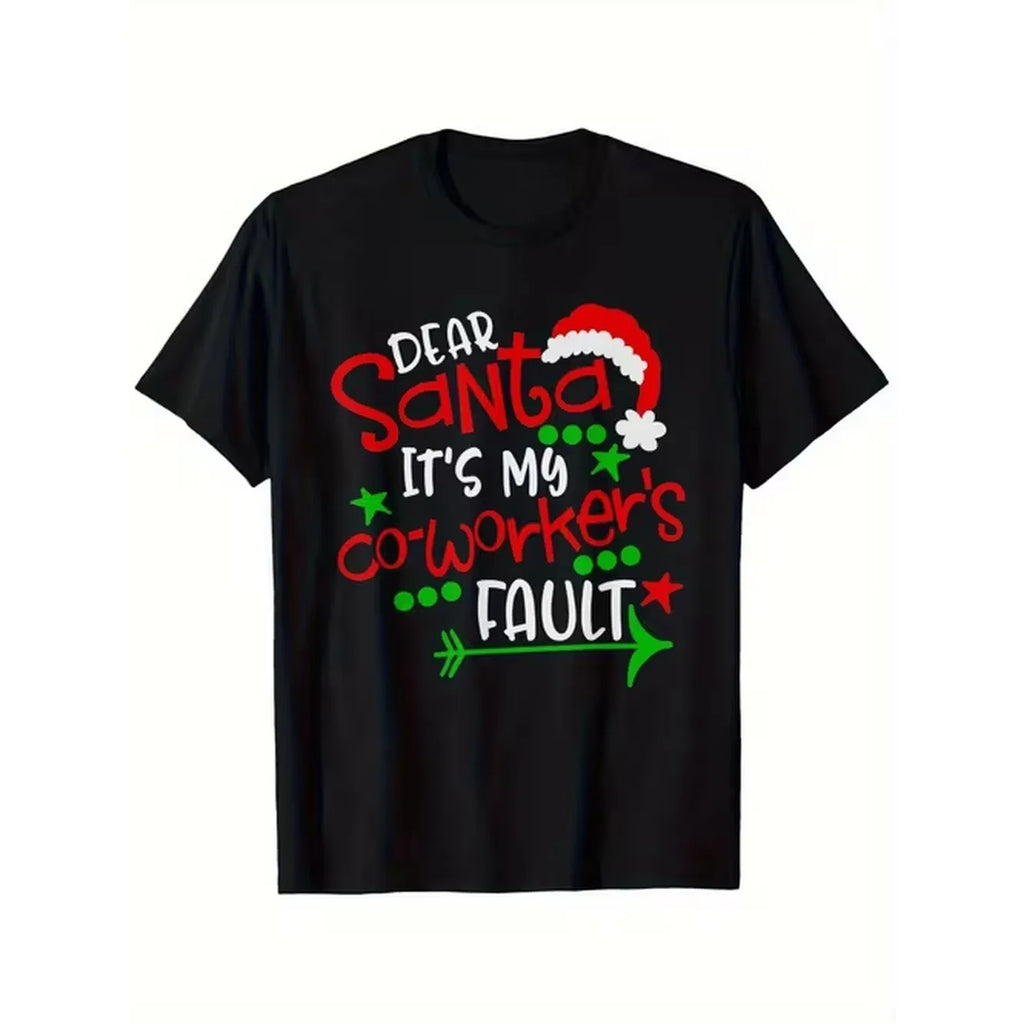 item picture black christmas t shirt worker festive design for holiday
