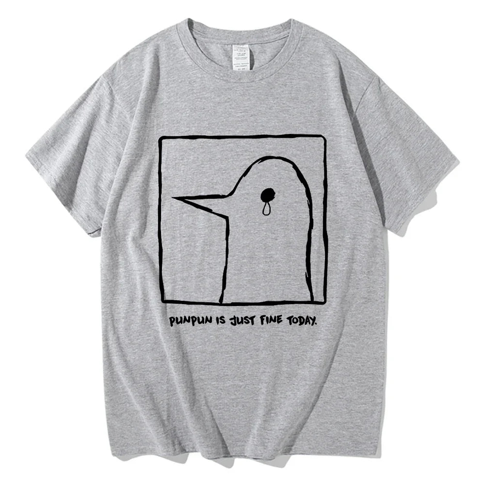Oyasumi Punpun T Shirt Men Harajuku Aesthetic Streetwear Graphic Unisex Anime Manga Cartoon vintage Sand Cotton Tees Tops HOT