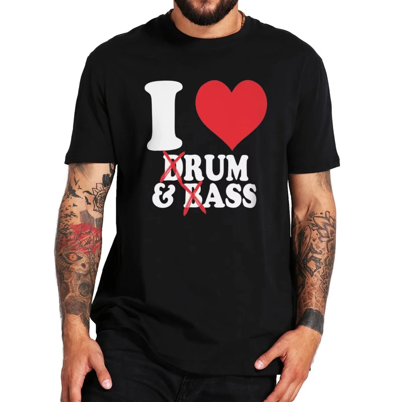 HOT SALE Funny Drum & Bass T-shirt Rum & Butt Lover Joke Y2k Short Sleeve Cotton Soft Neutral O-neck Summer T-shirt Top