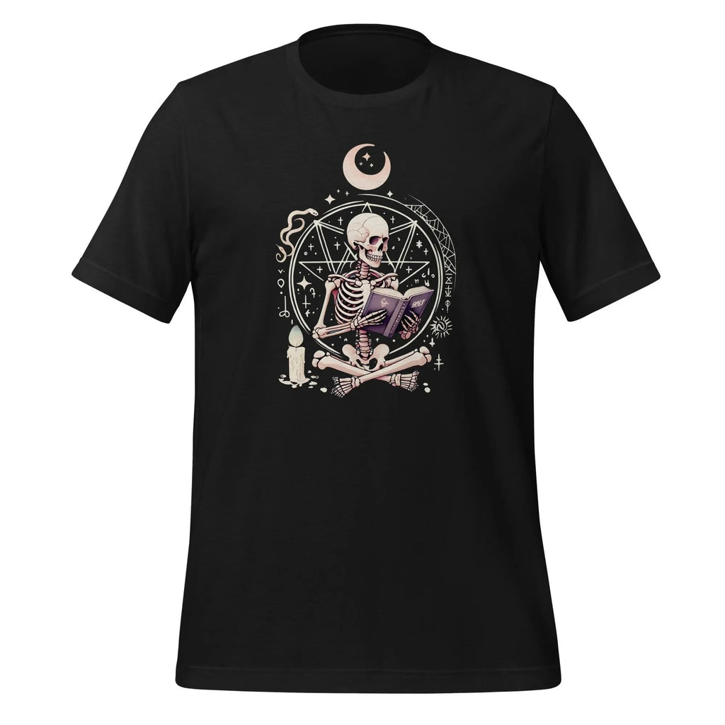 HOT SALE Mystery Witch's Circle Skeleton T-shirt Gothic Mystery Costume for Halloween and Alternative Fashion Edgy Fashion Style