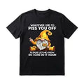 Funny Gnome Men's Graphic TShirt, 100% Cotton Short Sleeve Soft Top, Humorous Retro Graphic Print Design, for Daily Wear, Streetwear, BBQ Party, Birthday Gift, Gift for Men, Women and Friends
