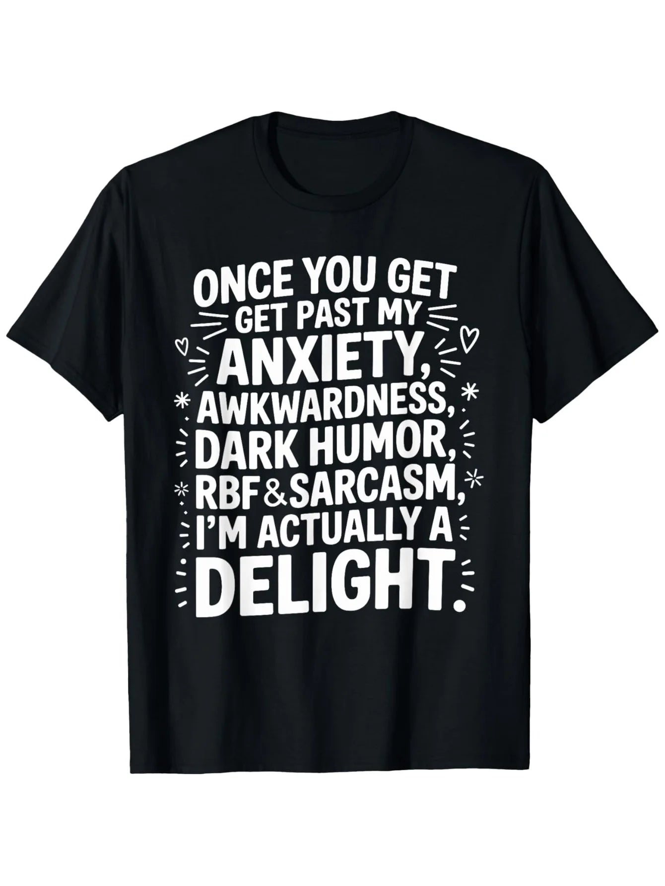 A Humorous Plus-Size T-Shirt Featuring Dark Humor - Crafted with Witty Phrases, Perfect for Casual Outings, Workouts, And Outdoor Fun - Easy to Wear Crew Neck Design with a Dark Humor Graphic, Machine Washable - Pleasant to Wear, Plus Size