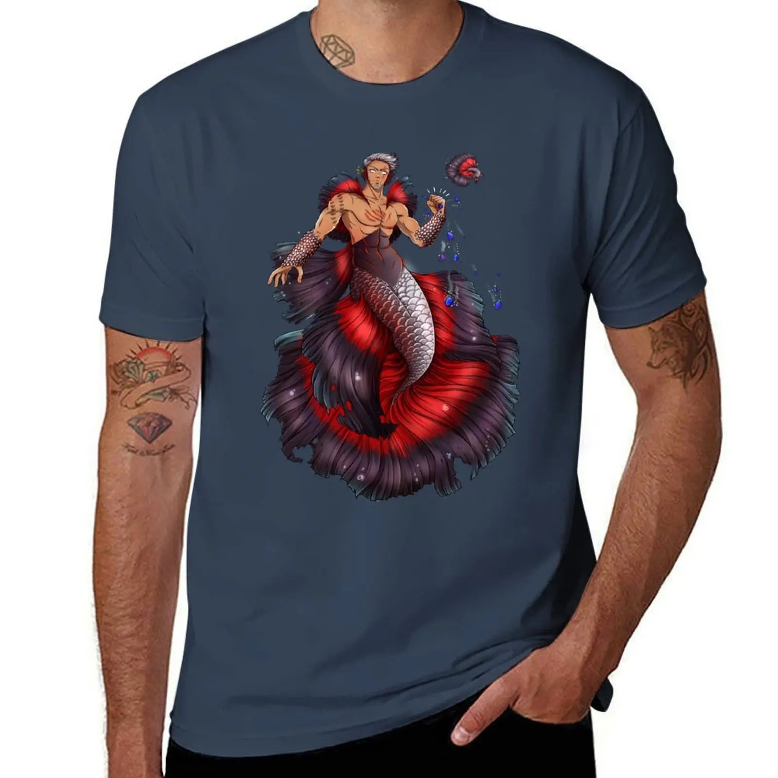 HOT SALE Betta Merman T-Shirt Man T Shirt Graphic Cotton T Shirt Pack T-Shirt Soft and Comfortable High Quality T-shirts Custom