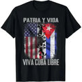 Cuban Cotton TShirt Featuring Patria Y Vida Viva Cuba Libre Slogan