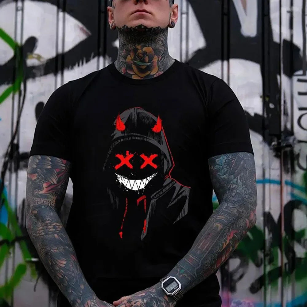 HOT SALE Summer New Casual Men Unique Design Shirt Fashion Wicking Sweat Casual  Pattern Print Short Sleeve Comfortable