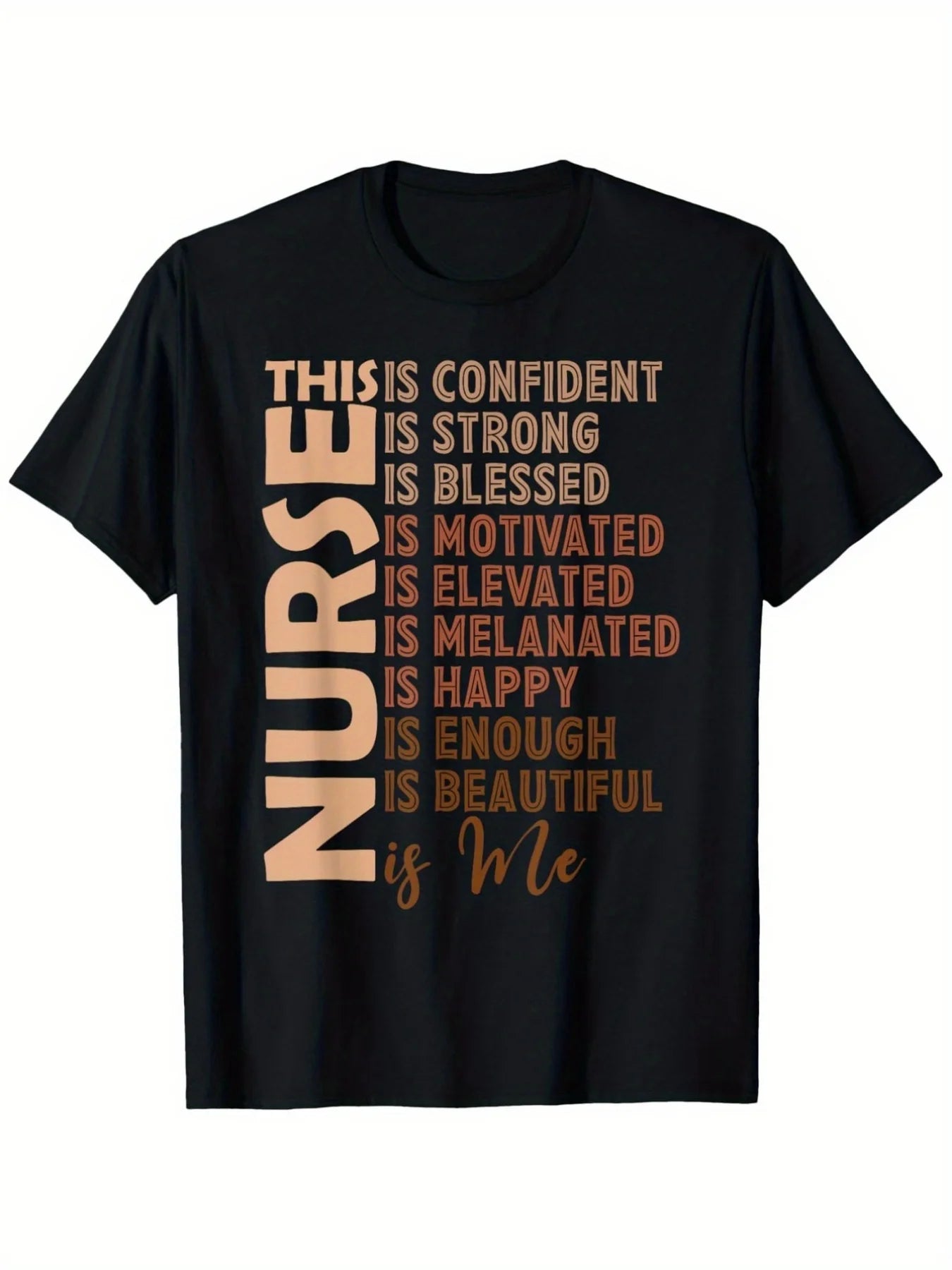 Unisex Nurse T-Shirt - 100% Cotton Fit Motivational Nursing Apparel with Confident Strong Blessed Quotes, S-XXXL Sizes, Retro Round Neck Short Sleeve Tee for &, Ideal for Healthcare Professionals